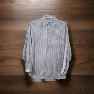 Mens IKE BEHAR NY Retail $175 XL  Long Sleeve Button Up Shirt Chest 50 Length 31
